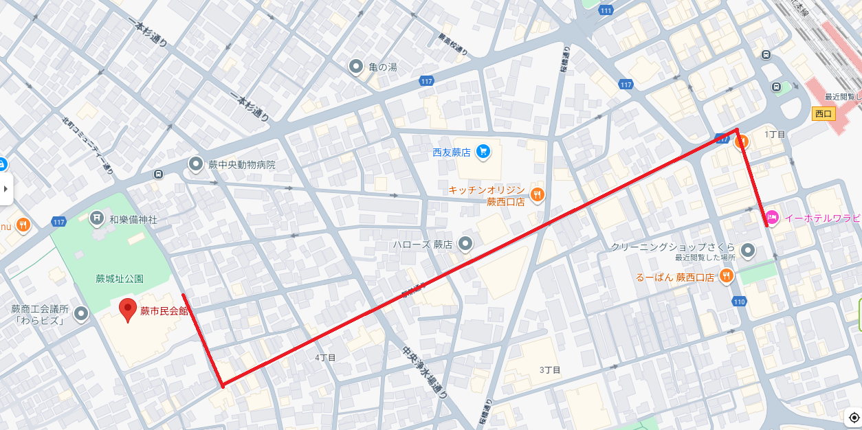 蕨市民会館 会場地図